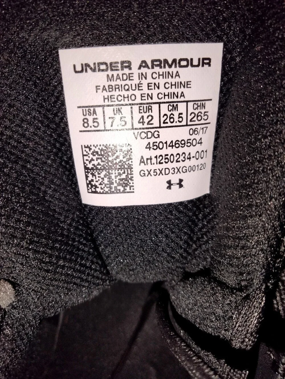 Under Armour (Sz 8.5) Men's Black Sustainable Valsetz Tactical Boots (Like NEW)